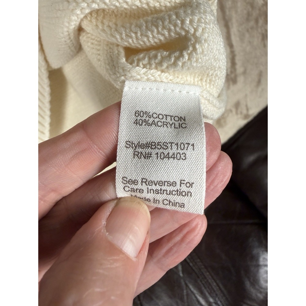 Blu Pepper "Mimosa Please" Knit Sweater Vest Women's Cream Tan Sleeveless NWT - Picture 10 of 13
